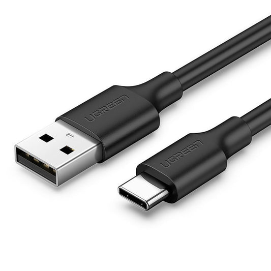 UGREEN USB-A 2.0 Male to USB-C Male 3A Fast Charging Data Cable with Nickel Plating, 480Mbps Transfer Speed, Overvoltage Protection (Black) (3M) | 60826