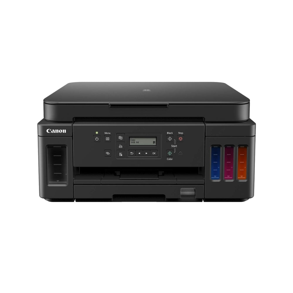 Canon PIXMA G6070 Wireless Refillable Inkjet Printer with 4800x1200DPI, Double Sided Printing, 100 Max Rear Tray Sheets, 2-Line LCD Display, Print, Scan and Copy