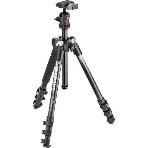 Manfrotto MKBFRA4GY-BH BeFree Color Aluminum Travel Tripod with Ball Head for Vlogging, Photography, etc.(Gray)