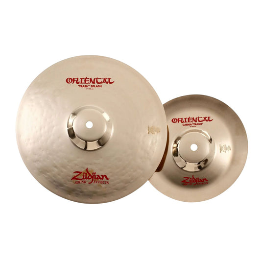 Zildjian Pre-Configured 8" & 11" Oriental High Pitch Cymbal Stack with Brilliant Finish for Drums | PCS003