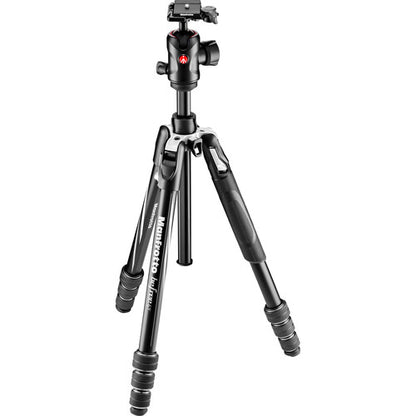 [CLEARANCE] Manfrotto MKBFRTA4GT-BH Befree GT Travel Aluminum Tripod with 496 Ball Head for Vlogging, Photography (Black)