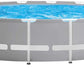 Intex 26732 Prism Frame 550cm Round Pool with Filter Pump for Swimming and Garden Frame Pool