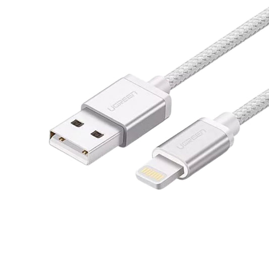 UGREEN USB-A Male to Lightning Male 480Mbps Data Syncing & Charging Cable with Aluminum Braided Case for Smartphones & Tablets (Available 1M, 1.5M, 2M) | 6016
