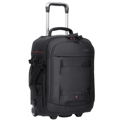 [CLEARANCE] Eirmai Waterproof Camera Trolley Bag Wheeled Convertible Backpack with Adjustable Compartments (Fits 2 DSLR, 7 Lenses,1 Flash, 1 Tripod)