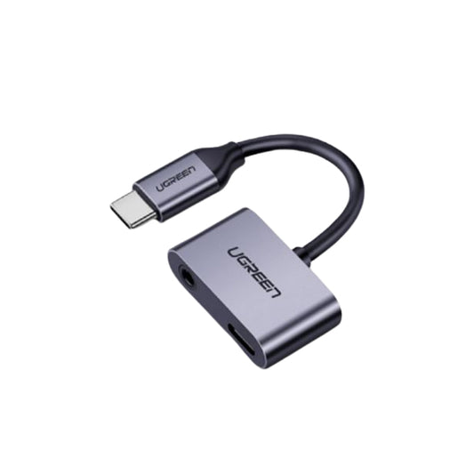 UGREEN 2-In-1 USB-C to 3.5mm AUX Audio and Type-C Adapter 96kHz Fast Charger for Headphones, Laptop, PC, Tablet | 60164
