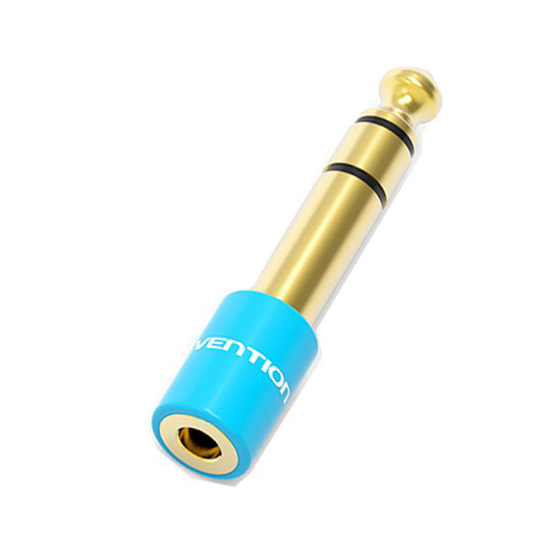 Vention 6.5mm Male to 3.5mm Female Audio Jack Plug Gold-plated Adapter for Microphone Headset Guitar Recording (VAB-S01-L)