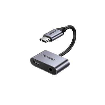 UGREEN 2 in 1 Type C to 3.5mm Audio AUX Headphone Jack and USB-C Charging Port Adapter | 50596