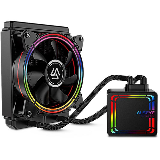 Alseye Halo H120 - 120MM AiO Liquid Cooling PWM Capable Fan for Desktop Computers with RGB Lights