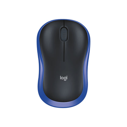 Logitech M185 2.4GHz Wireless USB Optical Mouse with 1000 DPI, Nano Receiver, 12 Months Battery Life, and Power Switch (Blue, Red, Black)