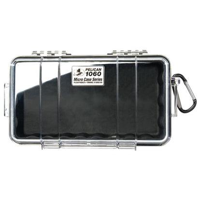 Pelican Micro Case (Colored Liner with Clear Cover) IP67 Watertight Hard Casing with Automatic Pressure Purge Valve for Small Electronics | Model 1060