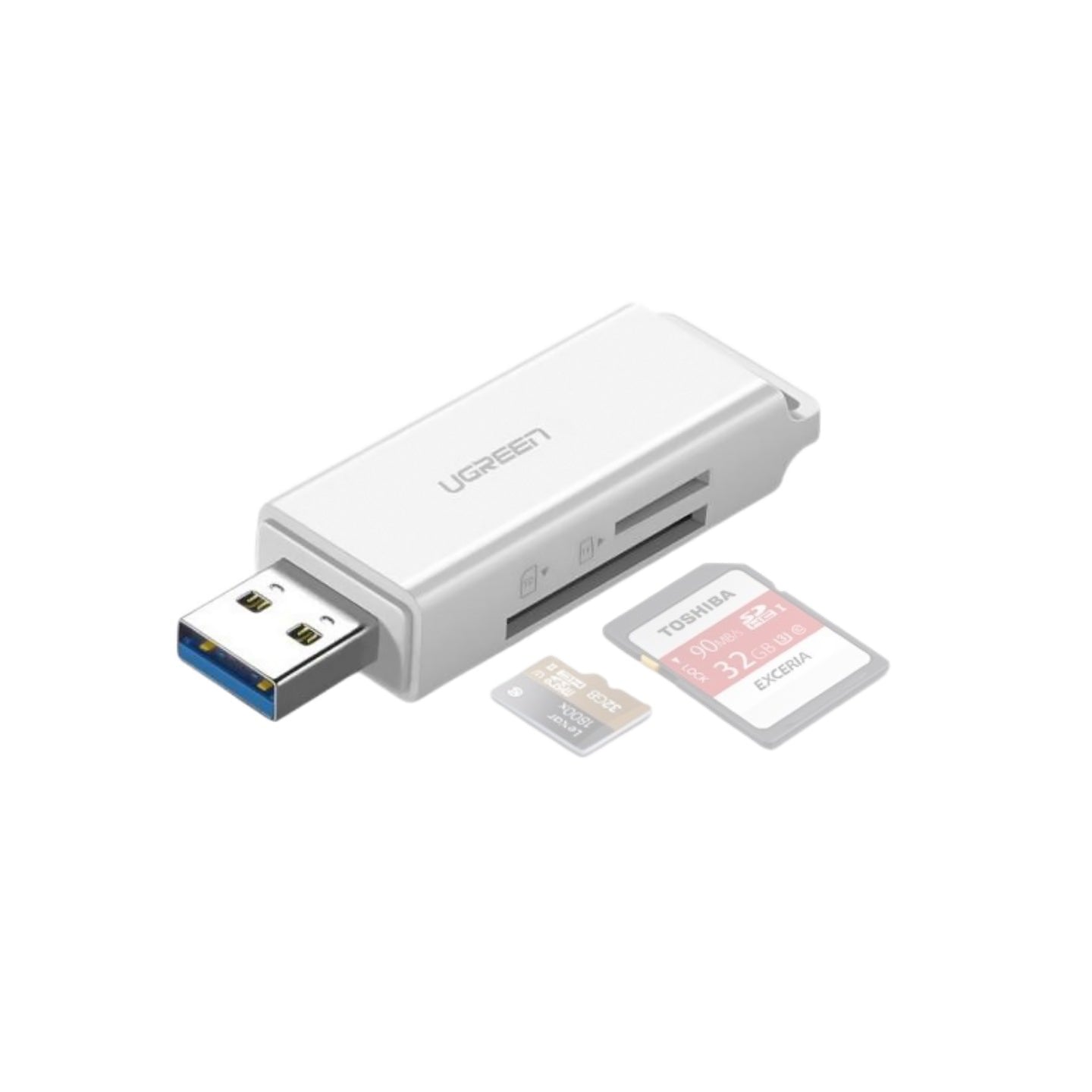 UGREEN High Speed USB 3.0 A Male to SD & TF Dual Card Reader Adapter with 5Gbps Data Transmission Speed | 40753