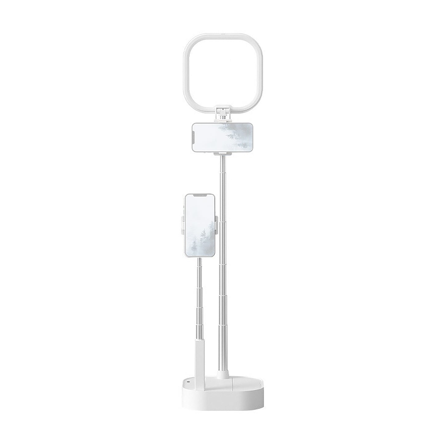 [CLEARANCE] Ulanzi K14 LED Panel Fill Light Phone Stand Rechargeable Wireless with Bluetooth Remote Control, Two 360 Rotatable Holders, 3 Color Temperature for Live Streaming