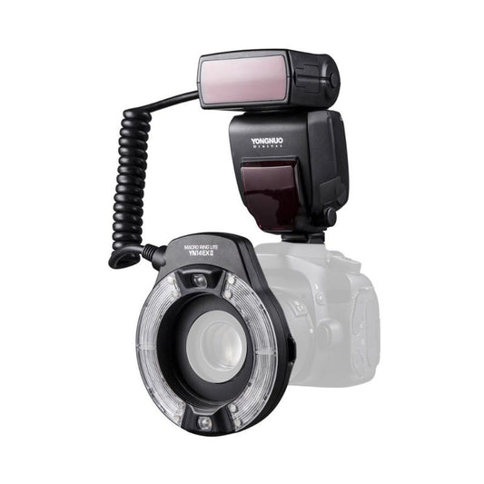 Yongnuo YN14EX II Macro Ring Flash LED Light Kit with Hot Shoe Mount, Exposure Compensation for Canon & Sony DSLR Cameras