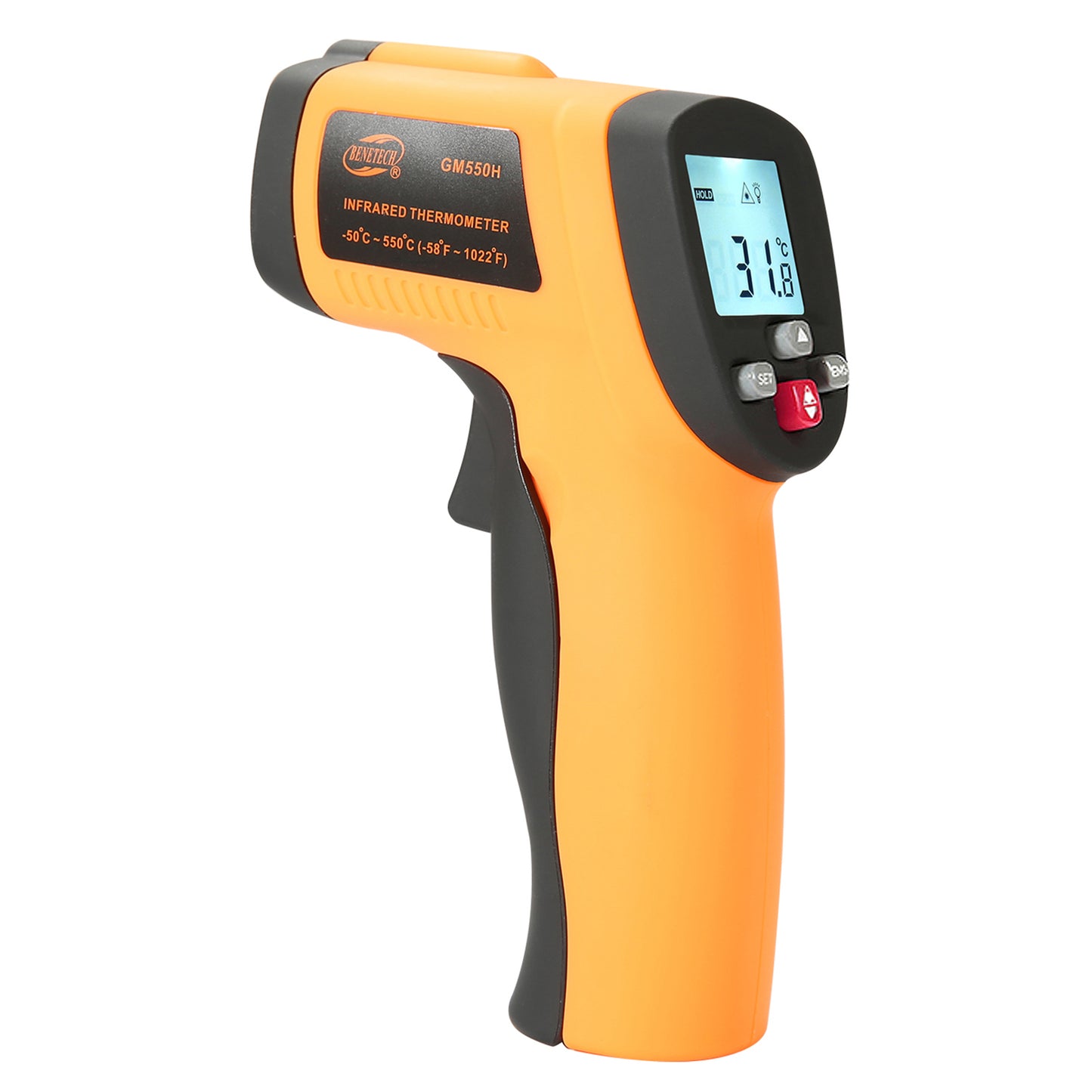 Benetech GM550H Non Contact Infrared Thermometer Laser Temperature IR Gun with 50° to 550° Celsius Range, 2° C Accuracy