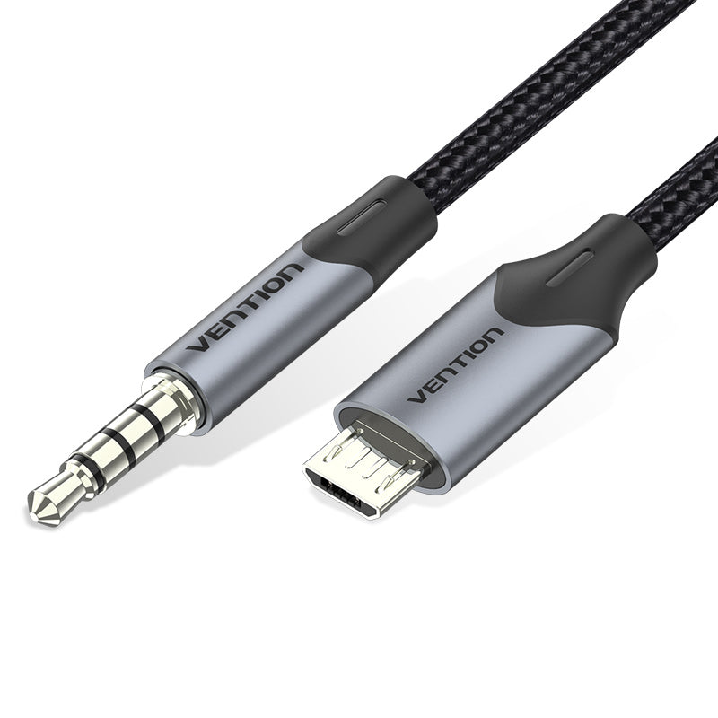 Vention Micro USB to TRRS 3.5mm Male to Male Audio Cable for Android and PC (1M, 1.5M, 2M) | BDGB