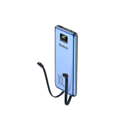 [CLEARANCE] Yoobao LC2 PRO 10000mAh Portable Powerbank with LED Display, PD20W Power Delivery Quick Charge with Built-in Two-Way Type C and Lightning Cable