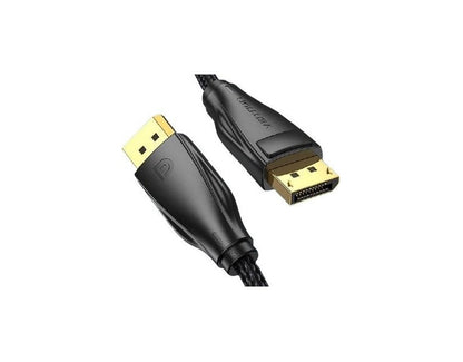 Vention Cotton Braided DisplayPort Male to Male Cable DP Gold Plated 8K 60Hz (HCC) 1M Black