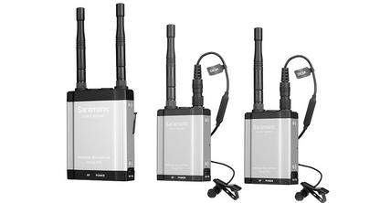 [CLEARANCE] Saramonic VLINK2 KIT2 2.4GHz Wireless Microphone System Perfect for Field Recording, News Broadcast and Interviews (TX+TX+RX)