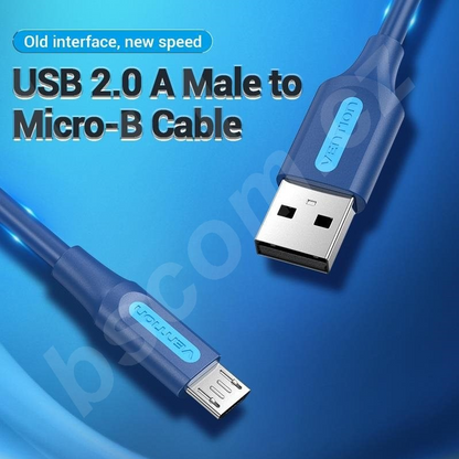 Vention USB 2.0 A Male to Micro-B Male 2A (COL) 480Mbps Cable  (Available in Different Lengths)