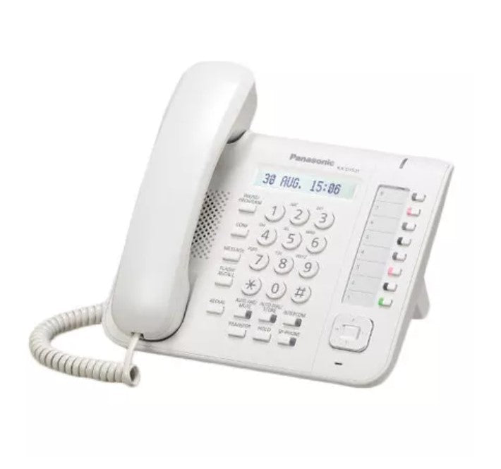 Panasonic Standard Digital Proprietary Telephone with 8 Programmable Function Keys, Full Duplex Speakerphone and 1 Line Back-Lit Display Features KX-DT521 (Black, White)