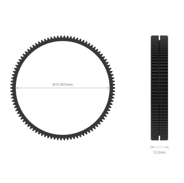 [CLEARANCE] SmallRig Seamless Focus Gear Ring with 0.8 MOD for Stable Focal Length Adjustment 62.5mm to 64.5mm 3291