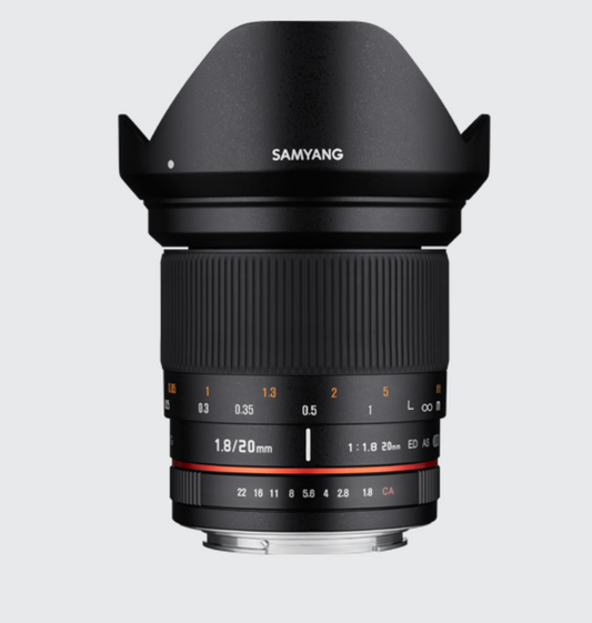 Samyang Manual Focus 20mm f/1.8 ED AS UMC Lens for Fujifilm X Mount