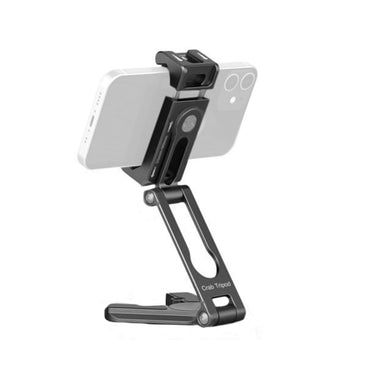 [CLEARANCE] Ulanzi HP004 Crab Tripod Foldable Smartphone Stand with 2 Cold Shoes, Acra Slot, 360 Degree Rotatable, Mic & Fill Light Mount