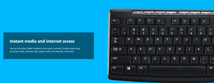 Logitech MK200 Media Wired Full-sized Keyboard with Spill-Resistant Design, 8 Multiple Hot Keys, and Optical Mouse Combo (Black)