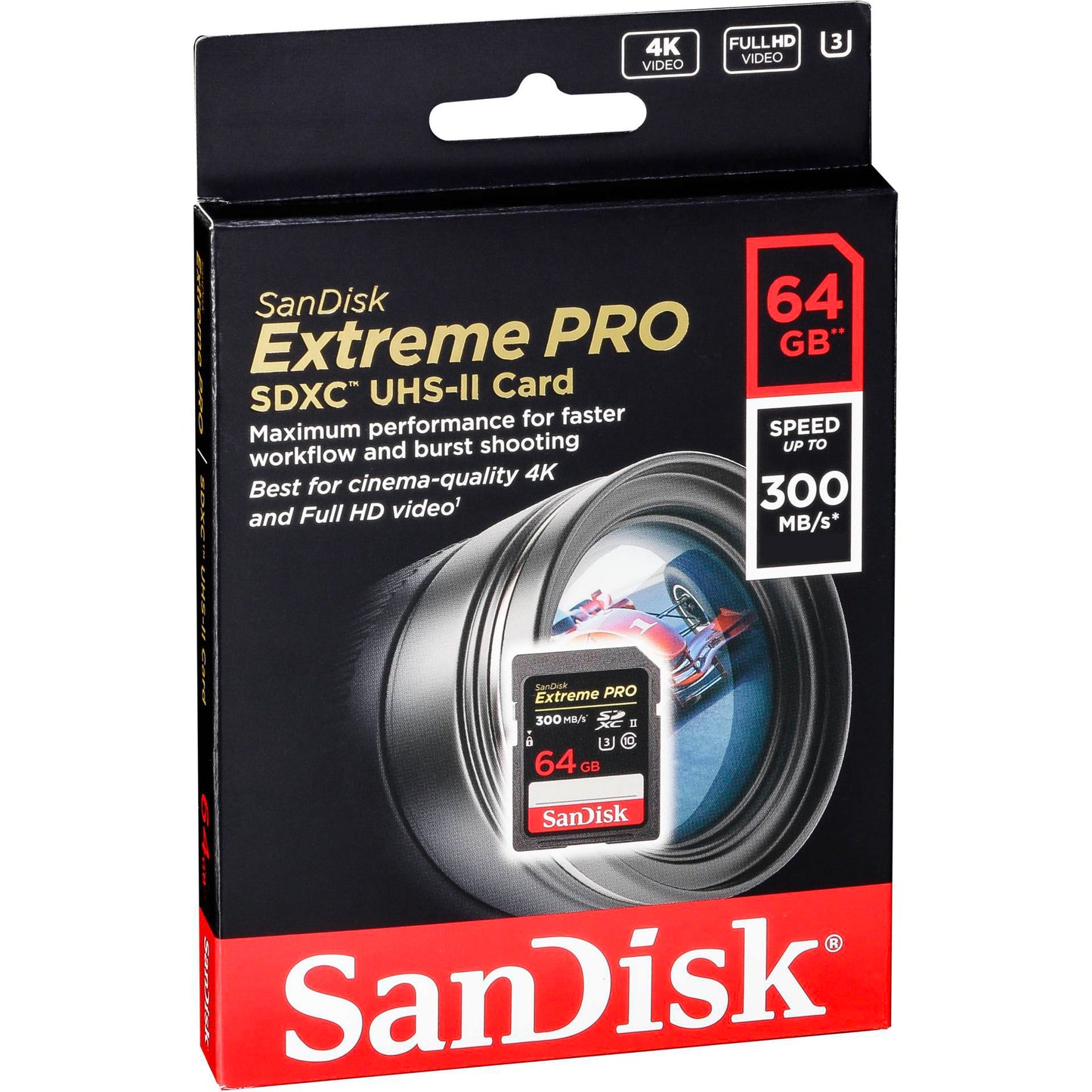 Sandisk Extreme Pro SD Card 64GB UHS II SDXC Class 10, 300MB/s and 260 MB/s Read and Write Speed V90 SDSDXDK-064G-GN4IN