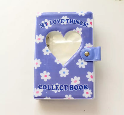 [CLEARANCE] Pikxi Cute Flower Photo Album 150 Pockets 2.5 x 4.5 Inches Floral Picture Collection Book (Yellow, Purple)