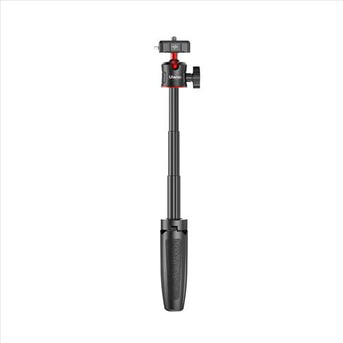 UURig by Ulanzi R078 Hummingbird Foldable Mini 3-Section Selfie Stick Tripod with Quick Release Plate and Ball Head with Universal 1/4 Screw for Mirrorless Cameras, Smartphones