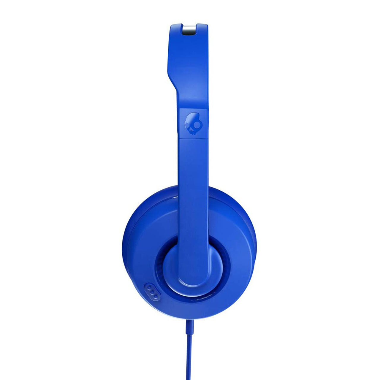 Skullcandy Cassette Junior Wired Headphones Volume-Limiting Over-Ear Foldable Headset with Mic, Soft Ear Cushions (Black, Cobalt Blue)