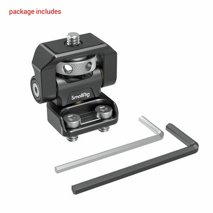 SmallRig Swivel and Tilt Adjustable Monitor Mount with 2 x 1/4"-20 Screws Mount 1.5kg Support Aluminum Construction Rubber Padding 2904B