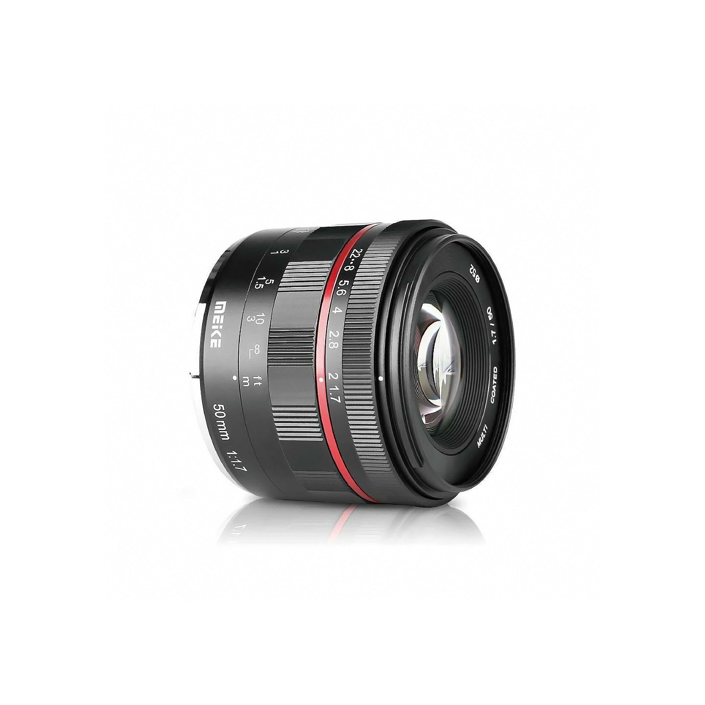 Meike 50mm f/1.7 Full Frame Prime Lens with Manual Focus Mode for