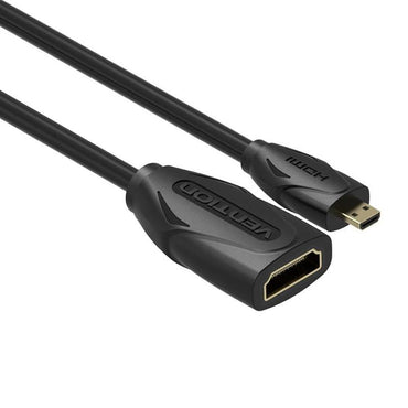 Vention Micro HDMI to HDMI Extension Cable 1080P HD Cord with Audio Video Sync (ABB)
