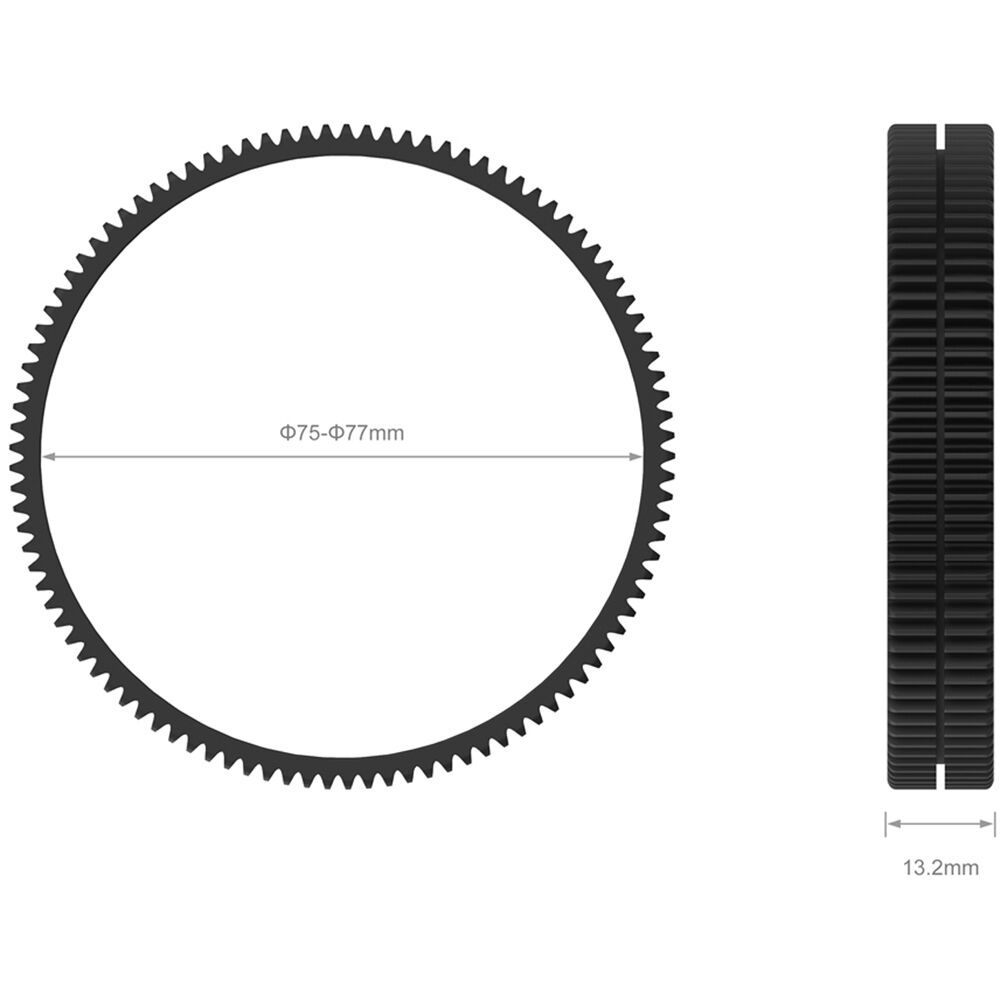 [CLEARANCE] SmallRig Seamless Focus Gear Ring with 0.8 MOD for Stable Focal Length Adjustment 62.5mm to 64.5mm 3291