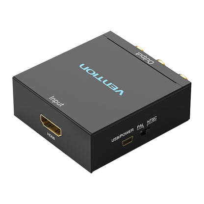 Vention HDMI to RCA Converter (Female to Female) 1080p 60Hz AV Audio Splitter Metal Adapter with PAL/NTSC Support (AEEB0)