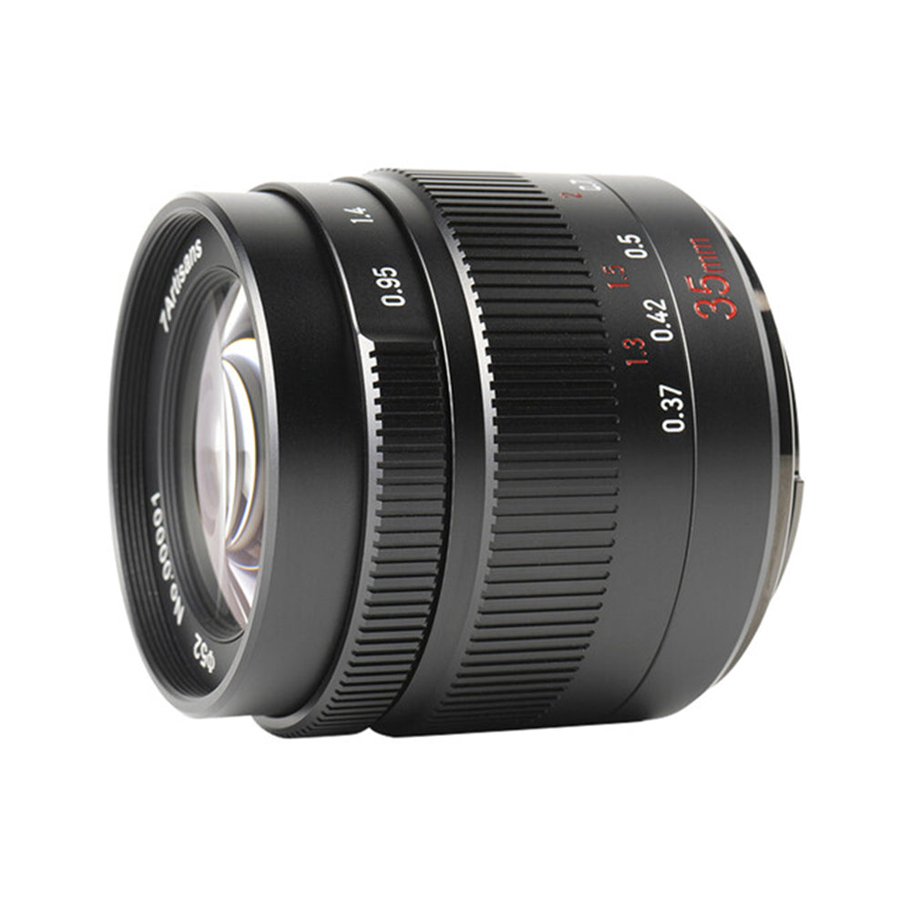 7Artisans 35mm f/0.95 Large Aperture Manual Focus Prime Lens with Ultra Low Dispersion for Low Light Imaging for Micro Four Thirds Mount Mirrorless Cameras (Black)