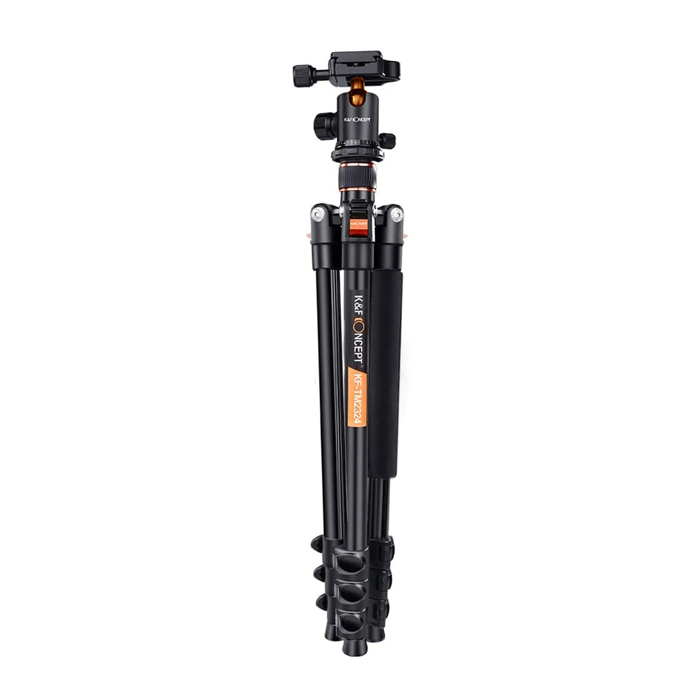 K&F Concept TM2324 2-in-1 Compact Camera Tripod / Monopod with 10kg Payload, 360 Degree Ball Head, and Adjustable Angle Buttons | B234A1+BH-28L