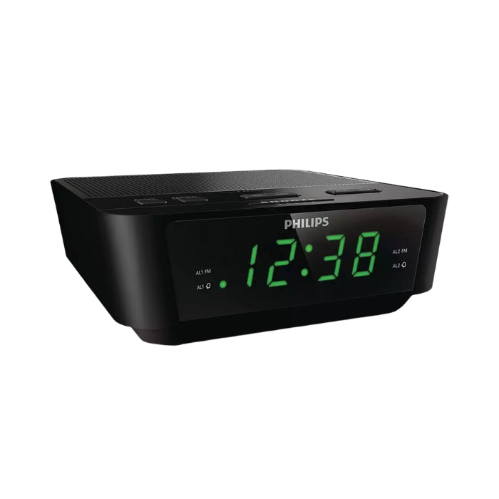 Philips Digital LED Clock Radio with 24-Hour Time Format, Dual Alarm Setting and Backup, Large Screen Display, FM Tuner, 10 FM Preset Stations | AJ3400/12