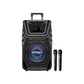 Konzert PA-8 8" 200W Portable Party Active Trolley Speaker with Bluetooth, NFC, USB/ SD Slot, FM Radio, LED Light, 2pcs Wireless Mic with Voice Priority and Built-In Rechargeable Battery for Events