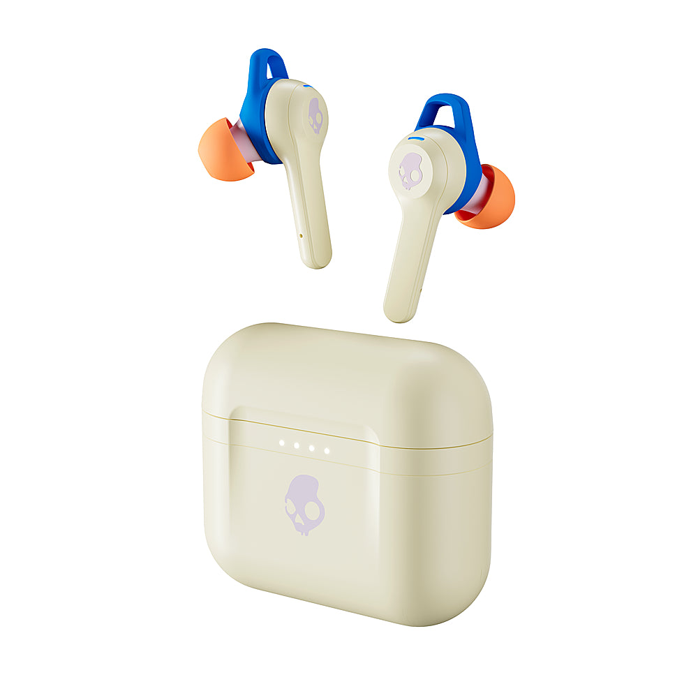 Skullcandy Indy Evo True Wireless Earbuds with Print, 6-Hour Playtime, Bluetooth 5.0, IP55 Rating, and Mic (Carefree Yellow)