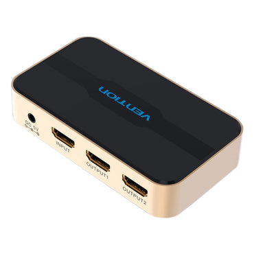 Vention 1 in 2 out HDMI 1.4 Splitter Aluminum Alloy 4K 30Hz with 30-meters Transmission and Sll9187B Chip (ACBG0)