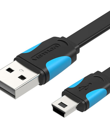 Vention USB 2.0 Male to Mini 1.5M USB Male Copper Conductor Data Cable High Speed Transmission for Laptop, PC, Camera, Charger (VAS-A14)