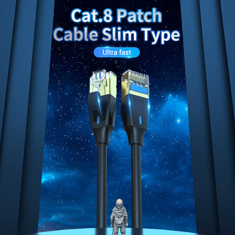 Vention CAT8 Ethernet Slim Cable SFTP Patch 40Gbps 2000MHz Super Speed LAN Network Wire Cord for Internet Router PC Modem