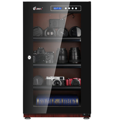 [CLEARANCE] Eirmai 100L Electronic Digital Dry Cabinet Dehumidifying Box with Touch Screen and Automatic AI Smart Control - 100 Liters Wood Grain (MRD-105TW)