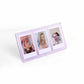 Pikxi 3-Slot Table Top Instax Instant Mini Film Frame (Blue, Green, Pink, Purple, Transparent) | Picture Frames & Holders