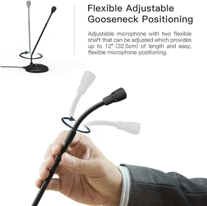 [CLEARANCE] Fifine K052 Desktop Gooseneck Microphone Mute Button with LED Indicator,USB Microphone for Windows and Mac Ideal for Gaming Streaming YouTube Podcast
