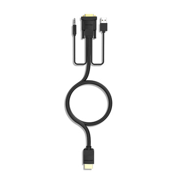 Vention HDMI to VGA 2M Converter Cable with 3.5mm Audio Output and USB Power Supply 1080p 60Hz (ABIBH)