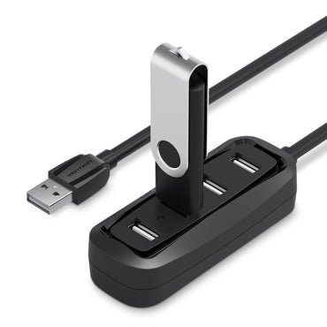 Vention USB 2.0 Hub 4-Ports 480Mbps High-Speed Transfer with LED Indicator Lamp (Different Cable Lengths Available) (VAS-J43)